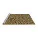 Sideview of Machine Washable Transitional Bakers Brown Rug, wshpat441brn