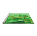 Sideview of Machine Washable Transitional Emerald Green Rug, wshpat442grn