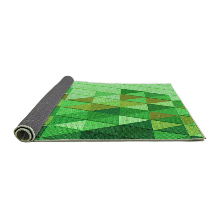 Thickness of Patterned Emerald Green Rug, pat442grn