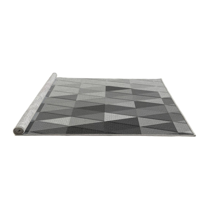 Sideview of Machine Washable Transitional Cloud Gray Rug, wshpat442gry