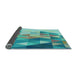 Thickness of Patterned Deep-Sea Green Rug, pat442lblu