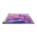 Sideview of Machine Washable Transitional Bright Lilac Purple Rug, wshpat442pur