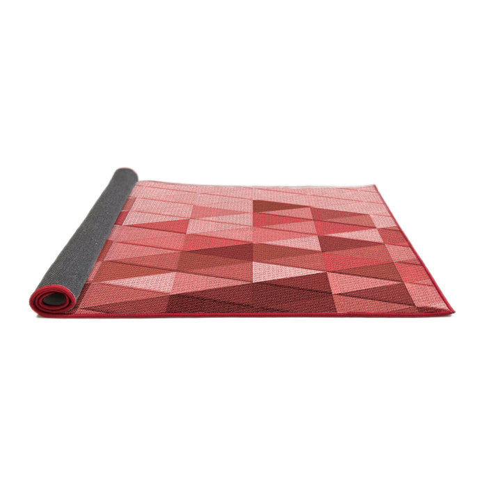 Thickness of Patterned Pastel Pink Rug, pat442rd