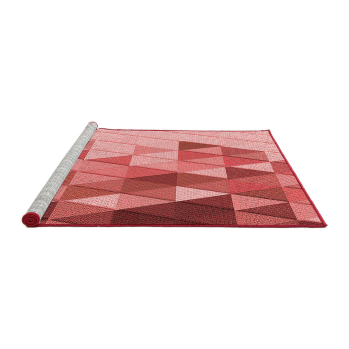 Sideview of Machine Washable Transitional Pastel Pink Rug, wshpat442rd