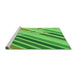 Sideview of Machine Washable Transitional Emerald Green Rug, wshpat443grn