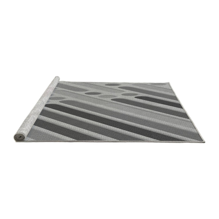 Sideview of Machine Washable Transitional Cloud Gray Rug, wshpat443gry