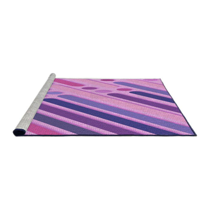 Sideview of Machine Washable Transitional Violet Purple Rug, wshpat443pur