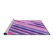 Sideview of Machine Washable Transitional Violet Purple Rug, wshpat443pur
