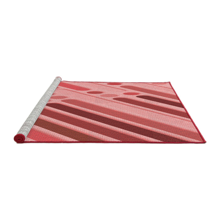 Sideview of Machine Washable Transitional Light Salmon Pink Rug, wshpat443rd