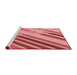 Sideview of Machine Washable Transitional Light Salmon Pink Rug, wshpat443rd