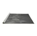 Sideview of Machine Washable Transitional Gray Rug, wshpat444gry