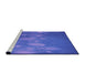 Sideview of Machine Washable Transitional Light Slate Blue Rug, wshpat444pur