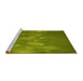 Sideview of Machine Washable Transitional Pistachio Green Rug, wshpat444yw