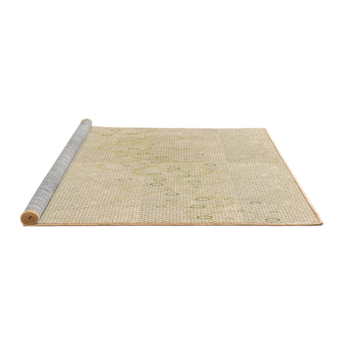 Sideview of Machine Washable Transitional Brown Sugar Brown Rug, wshpat445brn