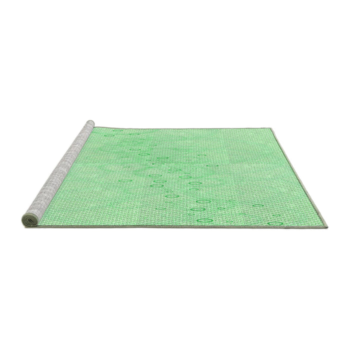 Sideview of Machine Washable Transitional Mint Green Rug, wshpat445grn