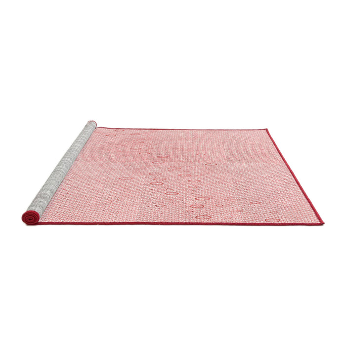 Sideview of Machine Washable Transitional Light Coral Pink Rug, wshpat445rd