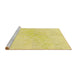 Sideview of Machine Washable Transitional Golden Brown Yellow Rug, wshpat445yw