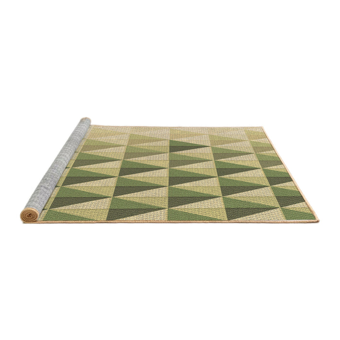 Sideview of Machine Washable Transitional Brown Gold Rug, wshpat446brn