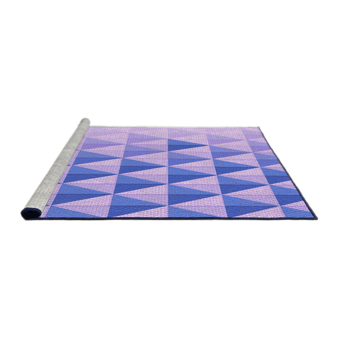 Sideview of Machine Washable Transitional Light Slate Blue Rug, wshpat446pur