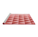 Sideview of Machine Washable Transitional Pink Rug, wshpat446rd