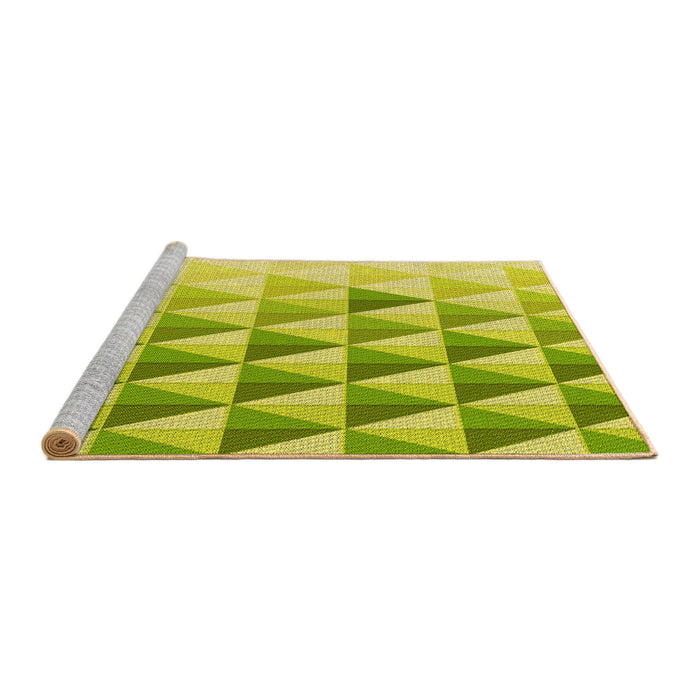 Sideview of Machine Washable Transitional Pistachio Green Rug, wshpat446yw