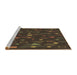 Sideview of Machine Washable Transitional Oak Brown Rug, wshpat447brn