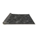 Thickness of Patterned Charcoal Black Rug, pat447gry