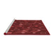 Sideview of Machine Washable Transitional Red Rug, wshpat447rd