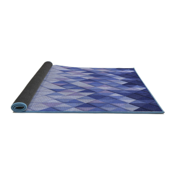 Thickness of Patterned Blue Rug, pat448blu