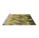 Sideview of Machine Washable Transitional Chrome Gold Yellow Rug, wshpat448brn