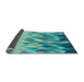 Thickness of Patterned Light Sea Green Rug, pat448lblu