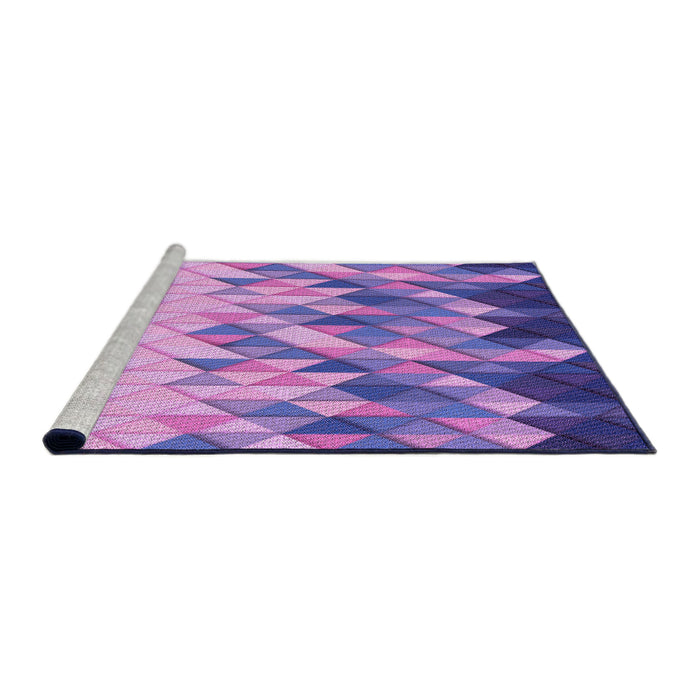 Sideview of Machine Washable Transitional Purple Plum Purple Rug, wshpat448pur
