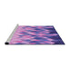 Sideview of Machine Washable Transitional Purple Plum Purple Rug, wshpat448pur