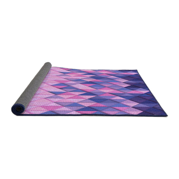Thickness of Patterned Purple Plum Purple Rug, pat448pur