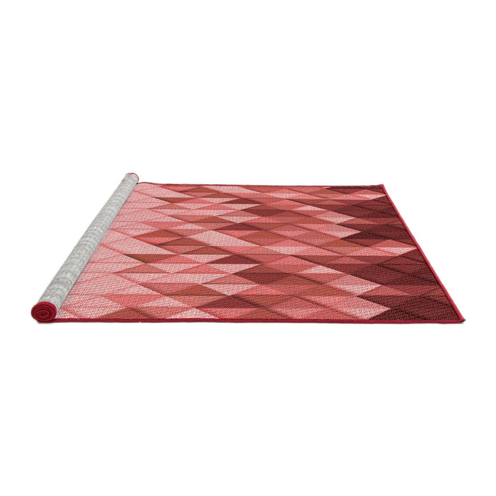 Sideview of Machine Washable Transitional Pastel Pink Rug, wshpat448rd