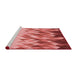 Sideview of Machine Washable Transitional Pastel Pink Rug, wshpat448rd