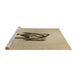 Sideview of Machine Washable Transitional Khaki Gold Rug, wshpat449brn