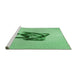 Sideview of Machine Washable Transitional Green Rug, wshpat449grn