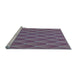 Sideview of Machine Washable Transitional Lavender Purple Rug, wshpat450lblu