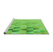 Sideview of Machine Washable Transitional Emerald Green Rug, wshpat451grn