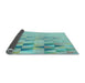 Thickness of Patterned Seafoam Green Rug, pat451lblu