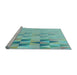 Sideview of Machine Washable Transitional Seafoam Green Rug, wshpat451lblu