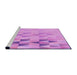 Sideview of Machine Washable Transitional Violet Purple Rug, wshpat451pur