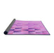 Thickness of Patterned Violet Purple Rug, pat451pur