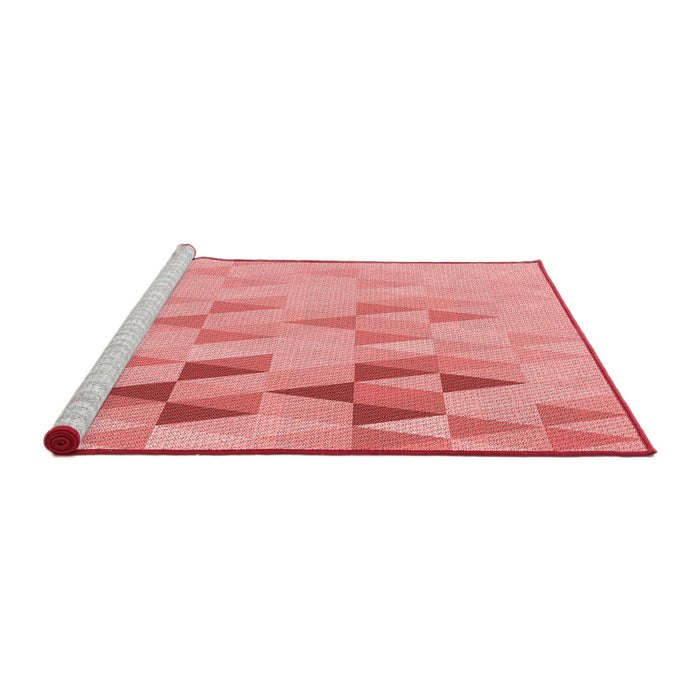 Sideview of Machine Washable Transitional Pastel Pink Rug, wshpat451rd