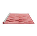 Sideview of Machine Washable Transitional Pastel Pink Rug, wshpat451rd