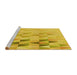 Sideview of Machine Washable Transitional Yellow Rug, wshpat451yw