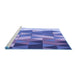 Sideview of Machine Washable Transitional Purple Mimosa Purple Rug, wshpat452blu