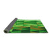 Thickness of Patterned Dark Lime Green Rug, pat452grn