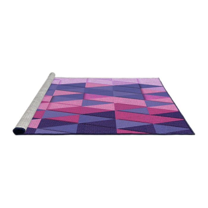 Sideview of Machine Washable Transitional Dark Orchid Purple Rug, wshpat452pur
